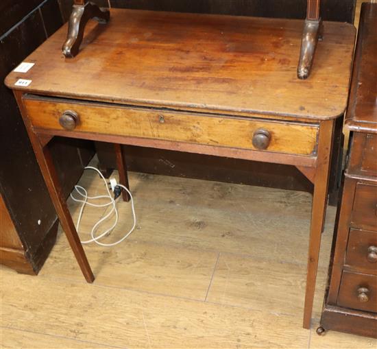 A 19th century mahogany side table W.76cm